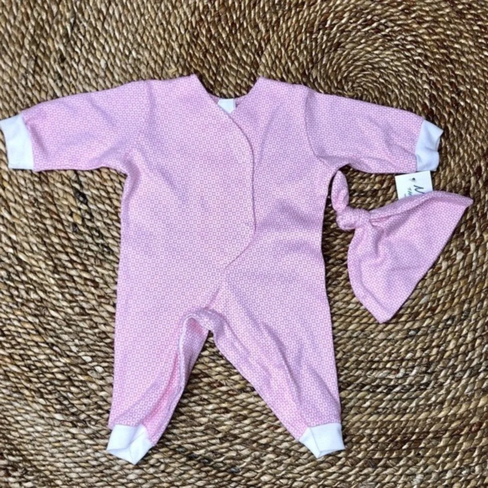 New 6-8 Pounds‎ Newborn Romper Outfit 2Pc Infant Baby Girl Babies Infants Girls